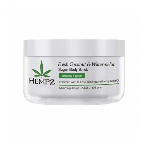 Hempz FRESH COCONUT  & WATERMELON Herbal Sugar Body Scrub Скраб для тела, 176 гр.