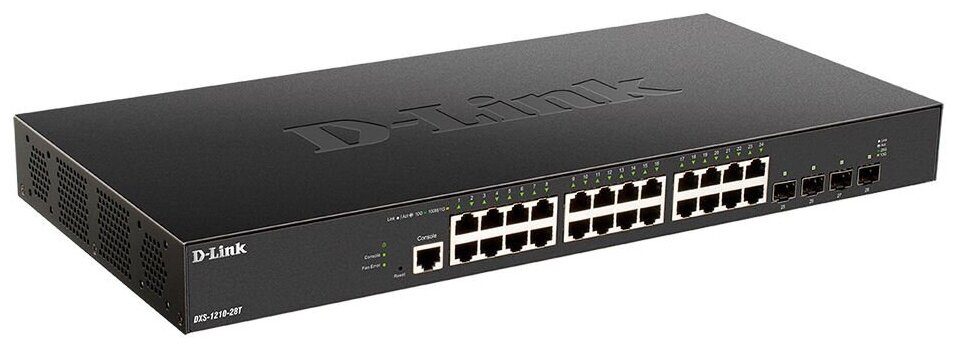 Коммутатор D-link DXS-1210-28T L2 Smart Switch with 24x10GBase-T ports 4x25GBase-X SFP28 ports