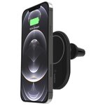 Автодержатель Belkin Car Mount Magnetic Charging Qi, black 10W для Iphone 12/13 серии - изображение