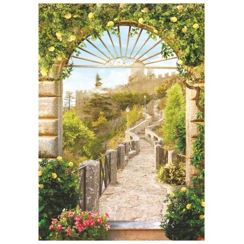 Фотообои Bellissimo Весна в Греции 4 листа 140х200 см В наборе 1шт 945₽