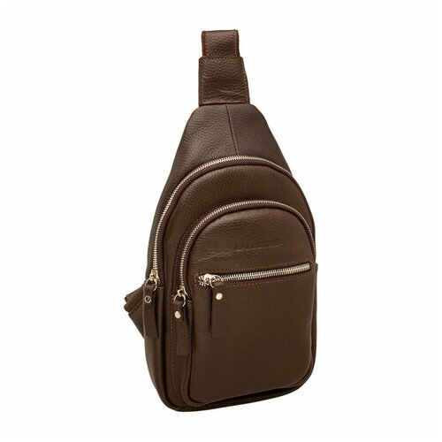 фото Мужской кожаный рюкзак на одной лямке lakestone cowley brown 91497/br