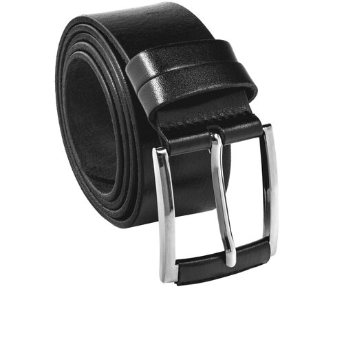 фото Мужской ремень из натуральной кожи черный / мужской кожаный ремень/ ширина 35 мм / длина 120- 125 см accessuarium