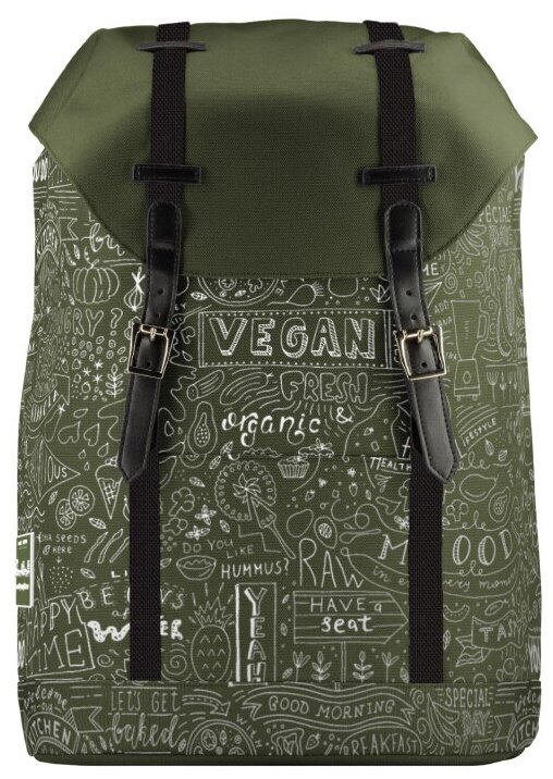 Рюкзак городской VEGAN, темно-зеленый Bruno Visconti - фото №2
