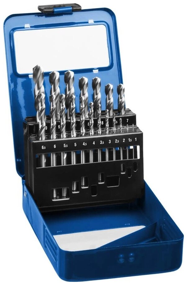 ЗУБР ПРОФ-а 19шт(1-10мм), Набор сверл по металлу, сталь Р6М5, класс А, мет. бокс