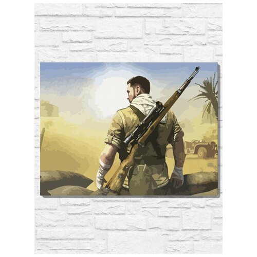 Картина по номерам на холсте игра Sniper Elite 4 (PS, Xbox, PC, Switch) - 9812 Г 30x40