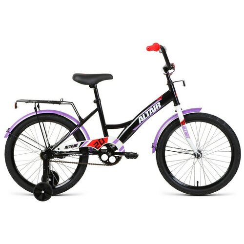 Детский велосипед Altair Kids 20, год 2022, цвет Черный-Белый детский велосипед altair kids 20 год 2022 цвет зеленый синий