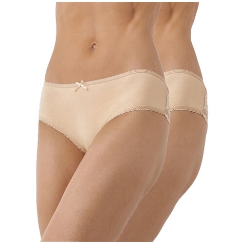 фото Трусы your body, 2 шт., размер 52-2xl, бежевый