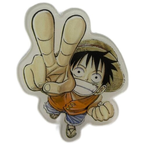 Значок виниловый Luffy с двумя пальцами