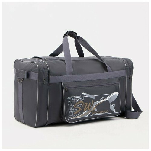 фото Сумка спортивная на молнии, цвет серый sarabella