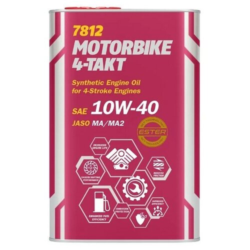 Mannol Масло моторное 4T 10W40 синт. Motorbike SL (4л) (Mannol)