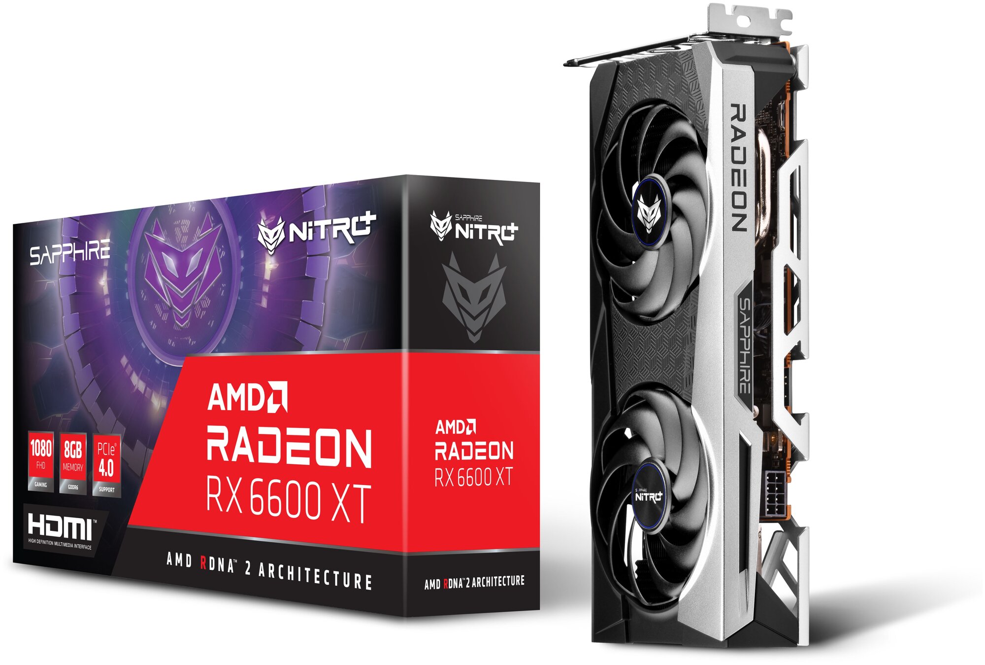 Видеокарта SAPPHIRE AMD Radeon RX 6600XT , RX 6600XT Gaming OC NITRO+, 8ГБ, GDDR6, OC, LHR, Ret - фото №3