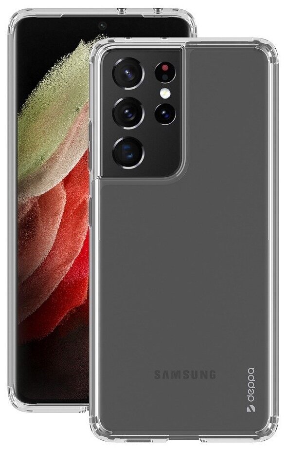 Чехол (клип-кейс) Deppa для Samsung Galaxy S21 Ultra Gel Pro прозрачный (870034) - фото №1