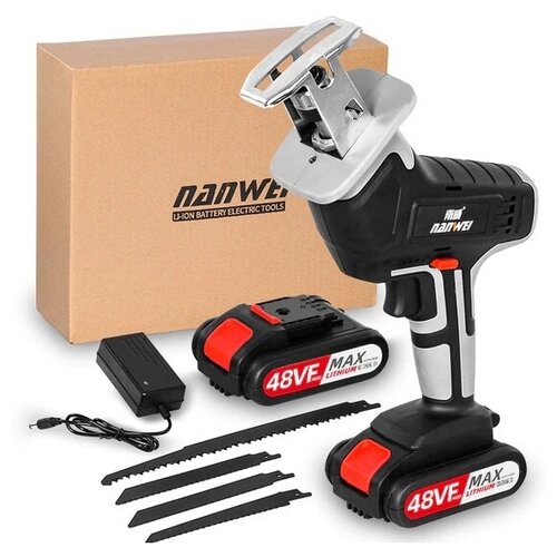 Пила сабельная аккумуляторная NANWEI 18 v 2 аккумулятора 660000₽