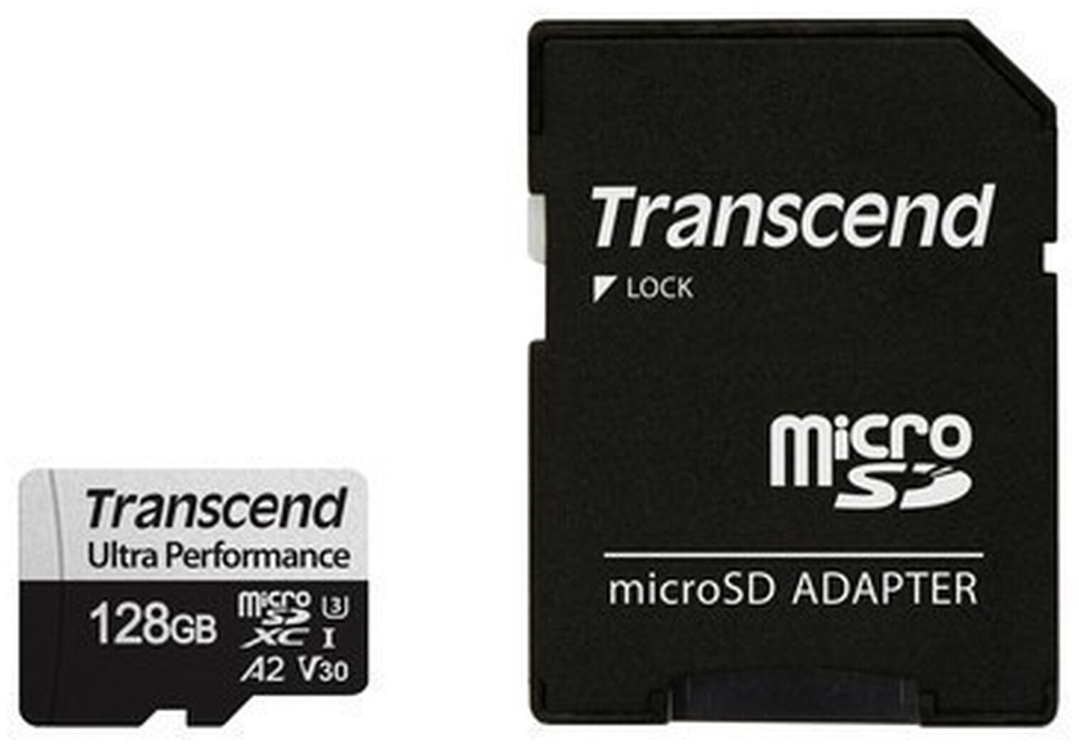 Карта памяти Transcend 128GB UHS-I U3 microSD w/ adapter