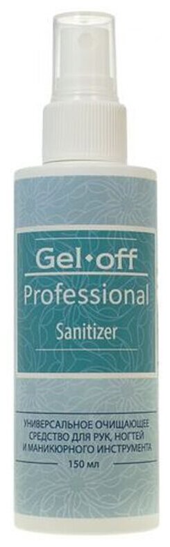 Gel-off Professional Sanitizer Средство для рук и ногтей с антибактериальным эффектом 150 мл