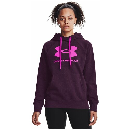 фото Толстовка under armour rival fleece logo hoodie бордовый sm 1356318-501