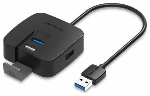 Концентратор Vention OTG USB 3.0/2.0 CHABF на 4 порта, 1м, черный