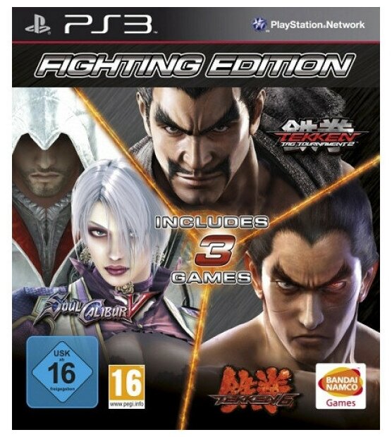 Fighting Edition (Includes 3 Games) (Tekken 6 + SoulCalibur 5 + Tekken Tag Tournament 2) (PS3) Новый