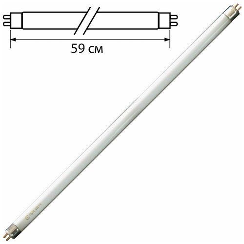 Лампа люминесцентная OSRAM L18/640, 18 Вт, цоколь G13, в виде трубки, длина 59 см, хол. белый свет Комплект 5 шт.