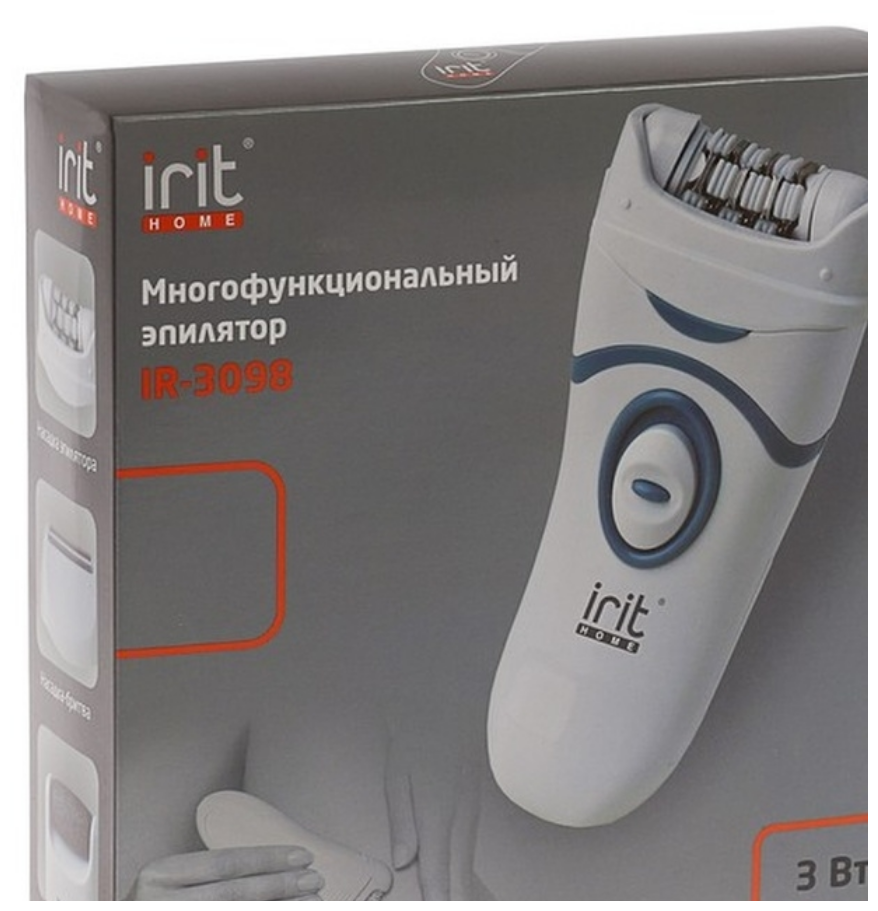 Эпилятор Irit, IR-3098, насадки для бритья и педикюра, питание от аккумулятора - фотография № 6
