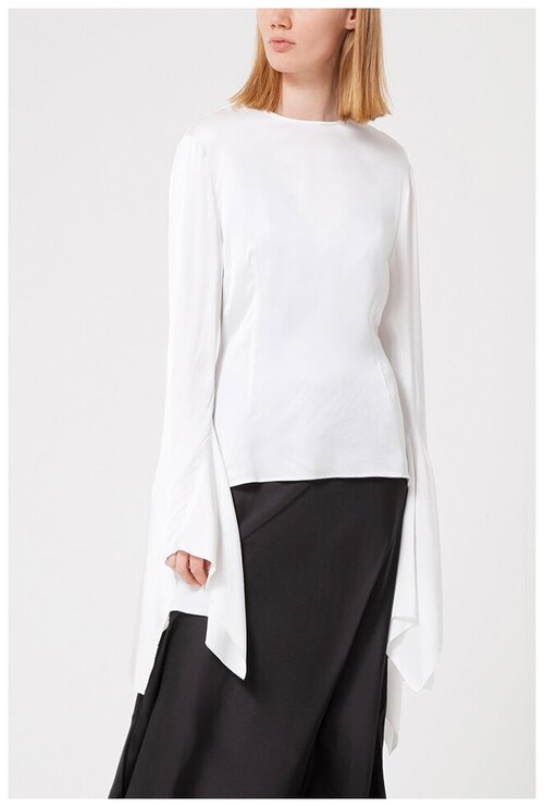 Блуза  SOLACE LONDON, прилегающий силуэт, размер 44, белый