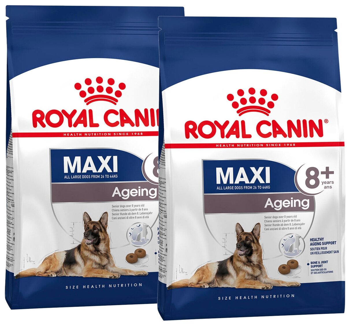 Сухой корм ROYAL CANIN MAXI AGEING 8+ для пожилых собак крупных пород старше 8 лет (15 + 15 кг)