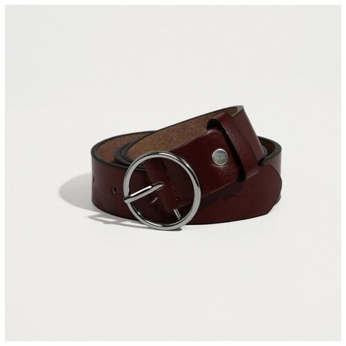 фото Ремень детский, ширина 3 см, винт, пряжка металл, цвет бордовый noname