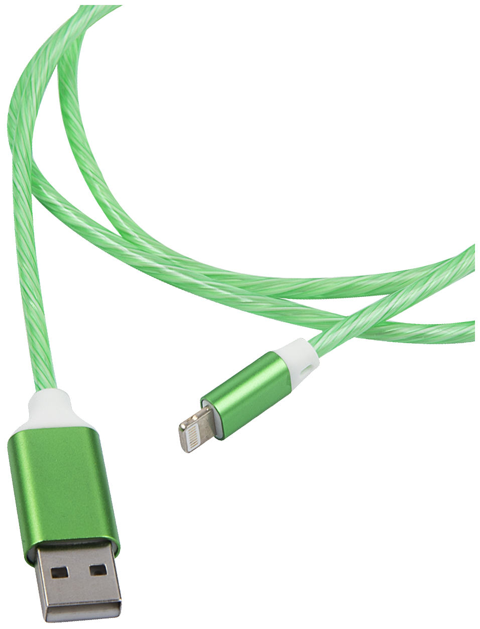 Кабель Red Line LED USB – 8-pin, 1 м, зеленый