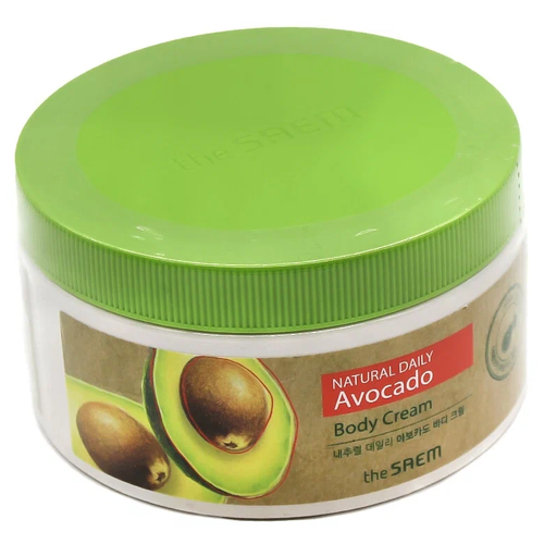 Питательный крем для тела с экстрактом авокадо The Saem Natural Daily Avocado Body Cream 300 гр