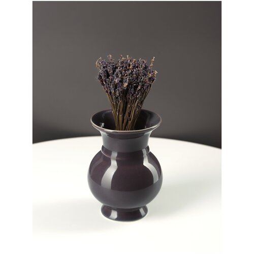 Керамическая фиолетовая ваза Груморо Бутон, керамика для цветов, декоративная маленькая ваза, фарфор для декора, интерьерная ваза с узким горлом