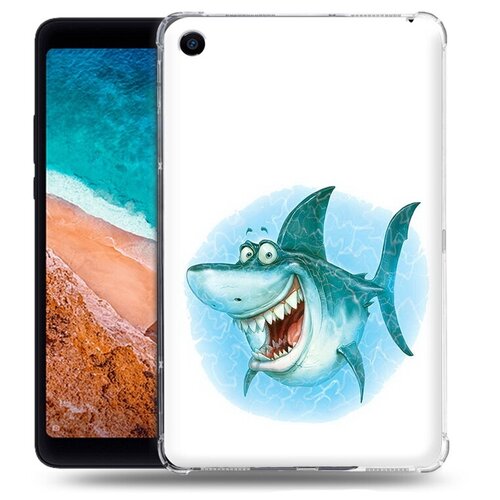 Чехол задняя-панель-накладка-бампер MyPads веселая акула для Xiaomi Mi Pad 4 противоударный чехол задняя панель накладка бампер mypads веселая акула для xiaomi mi pad 4 противоударный