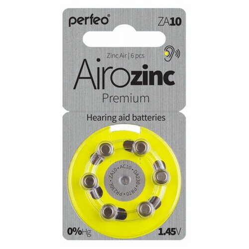 Батарейка для слуховых аппаратов PERFEO ZA10 - 60шт