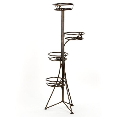 Подставка для цветов Стелла 4 коричневая (41×41×110 см)