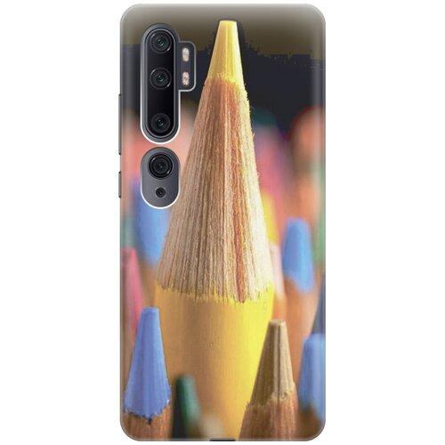 фото Силиконовый чехол на xiaomi mi note 10 / note 10 pro / сяоми ми ноут 10 / ми ноут 10 про с принтом "желтый карандаш gosso