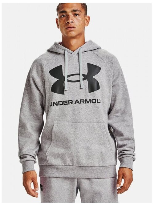 Худи Under Armour Rival Fleece Big Logo, размер XXL, серый