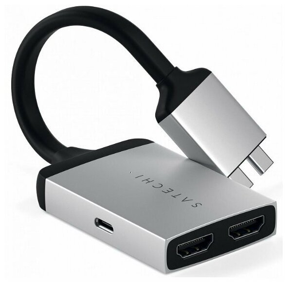 Адаптер Satechi Type-C Dual HDMI для MacBook Серебро ST-TCDHAS