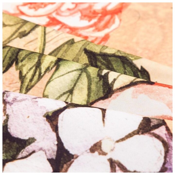 Фотошторы Сирень Винтажные цветы на ленте, 145х160 см, 2 шт., разноцветный - фотография № 3
