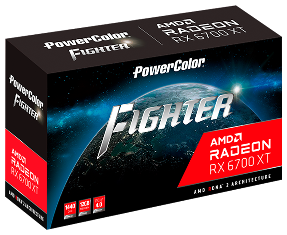 Видеокарта PowerColor Fighter Radeon RX 6700 XT 12GB (AXRX 6700 XT 12GBD6-3DH)
