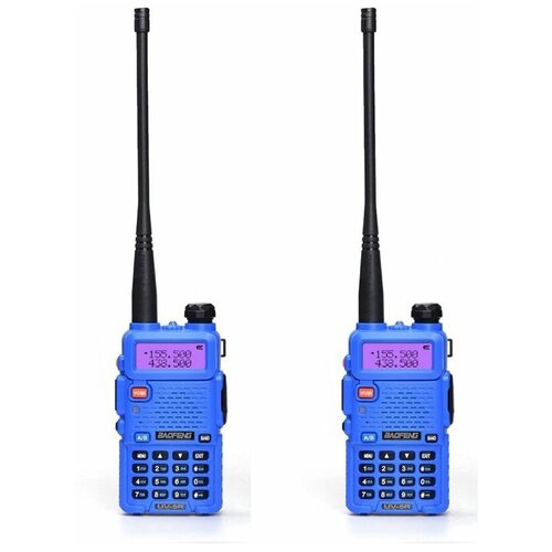 Комплект раций радиостанций Baofeng UV-5R синие 2шт 579000₽