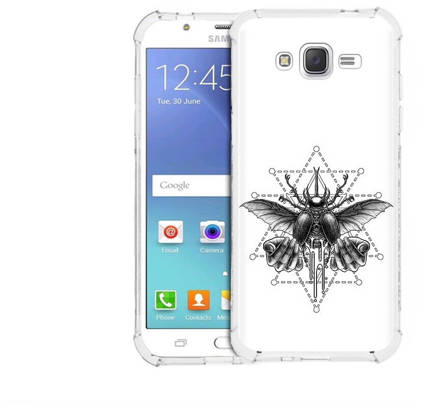 Чехол задняя-панель-накладка-бампер MyPads скарабей для Samsung Galaxy J5 (2015) SM-J500F/DS/Dual Sim/Duos противоударный