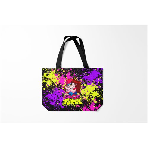 фото Сумка-шоппер / 46х35 см / геймерам / friday night funkin парень и девушка burnettie