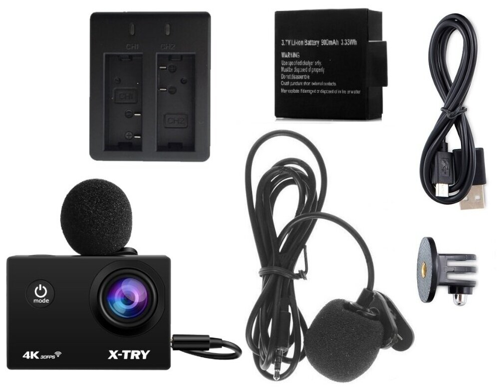 Цифровая камера X-TRY XTC182 EMR POWER KIT 4K WiFi