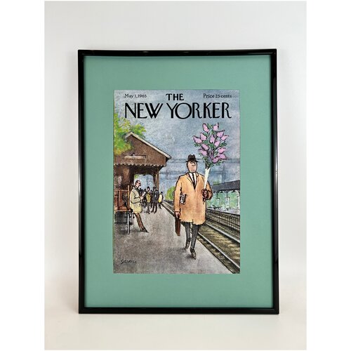 Оригинальная обложка журнала The New Yorker из 1965 года в раме.