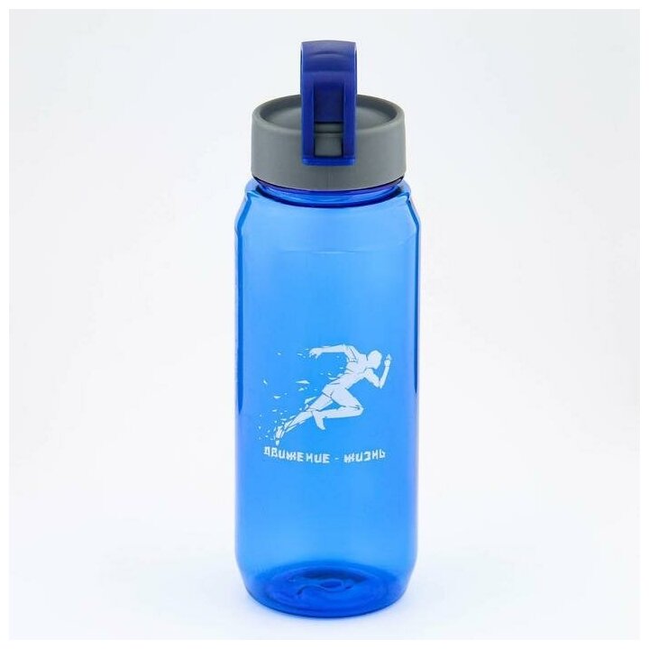 Бутылка для воды "Заряд энергии", 850 мл , 23 х 7 см, синяя (1 шт.)