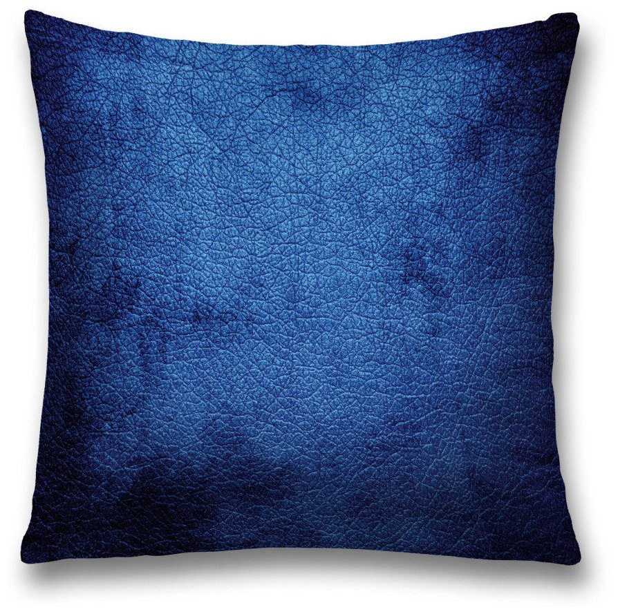 Наволочка декоративная на молнии, чехол на подушку JoyArty "Синяя кожа" 45х45 см