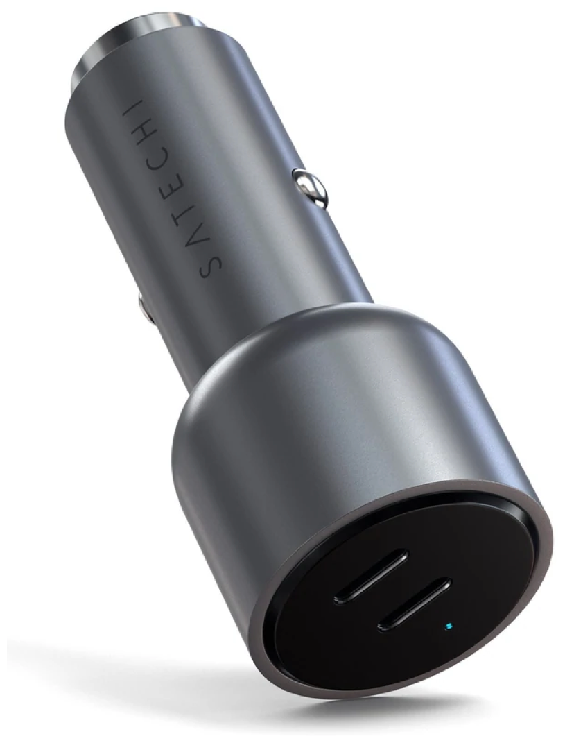 Автомобильное зарядное устройство Satechi 40W Dual USB-C Car Charger / зарядное в автомобиль / Заряжает iphone и macbook