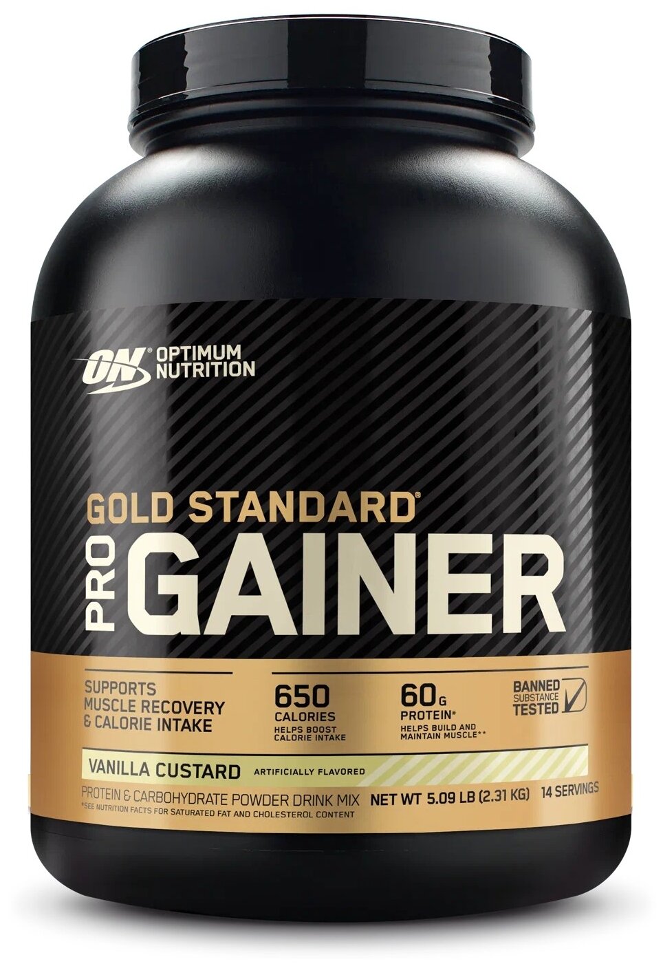 Гейнеры для спорсменов Optimum Nutrition PRO Gainer 5,09 lb Vanilla Custard