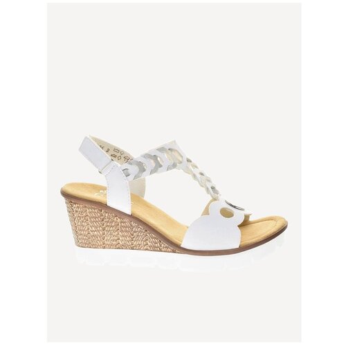 фото Босоножки rieker, размер 41, белый