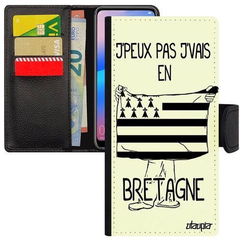 фото Необычный чехол книжка для мобильного // samsung galaxy a50 // "еду в бретань" патриот страна, utaupia, белый
