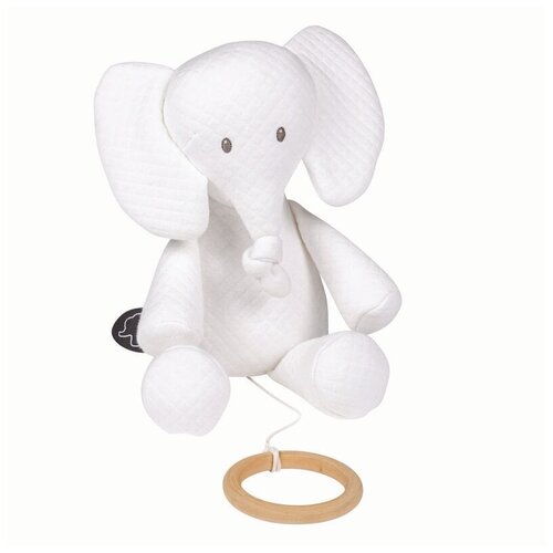 Игрушка мягкая Nattou Musical Soft toy Tembo jacquard Слоник 32 см музыкальная 929035